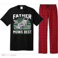 Father Mows Best Funny Lawn Mower Mowing Fathers Day Gift Pajama Set thumb 0