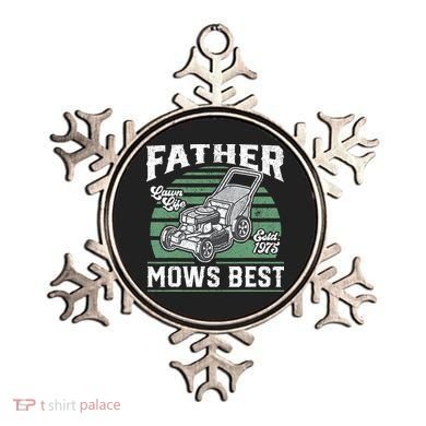 Father Mows Best Funny Lawn Mower Mowing Fathers Day Gift Ornament