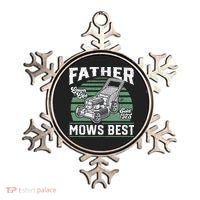 Father Mows Best Funny Lawn Mower Mowing Fathers Day Gift Ornament thumb 0