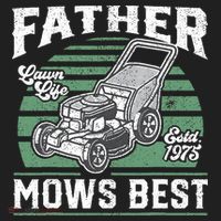 Father Mows Best Funny Lawn Mower Mowing Fathers Day Gift Hat thumb 2