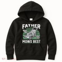 Father Mows Best Funny Lawn Mower Mowing Fathers Day Gift Kids Hoodie thumb 0