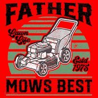 Father Mows Best Funny Lawn Mower Mowing Fathers Day Gift Santa Hat thumb 1