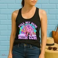 Fill My Bum With Cum Funny Donut Embarrassing Adult Humor Women's Tank Top thumb 2