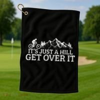 Funny Mountain Bike MTB Cycling Biker Cyclist Golf Towel thumb 1