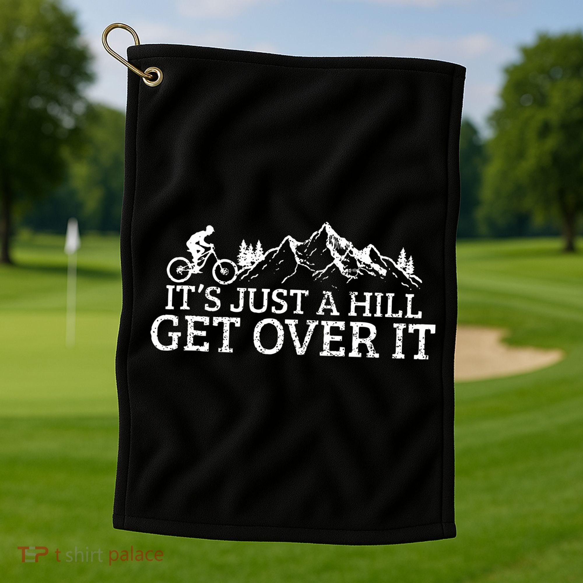 Funny Mountain Bike MTB Cycling Biker Cyclist Golf Towel