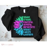 Funny Metastatic Breast Cancer Awareness Care Warrior Sweatshirt thumb 2