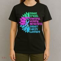 Funny Metastatic Breast Cancer Awareness Care Warrior T-Shirt thumb 4
