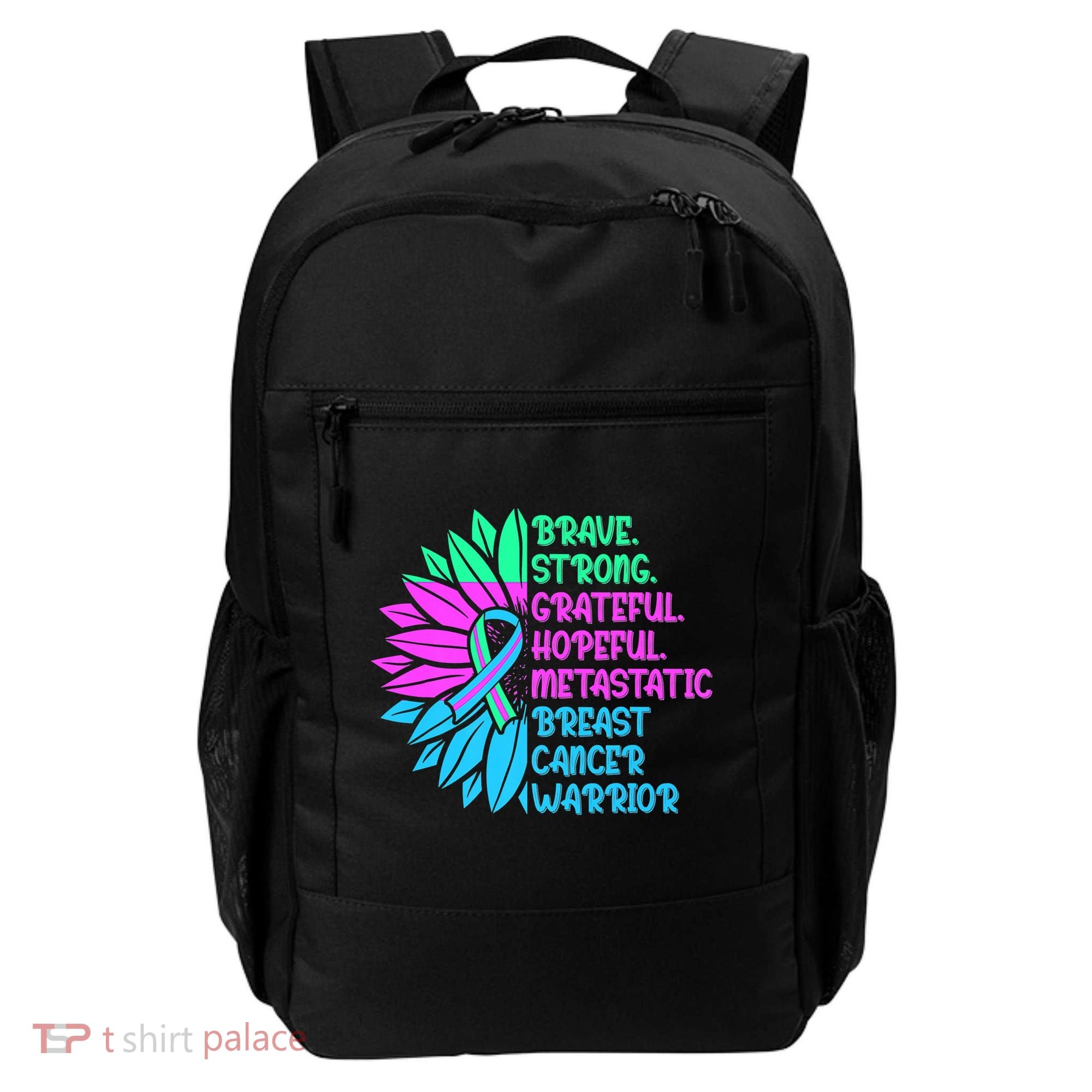Funny Metastatic Breast Cancer Awareness Care Warrior Backpack