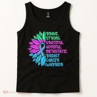 Funny Metastatic Breast Cancer Awareness Care Warrior Tank Top thumb 2