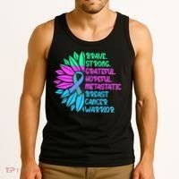 Funny Metastatic Breast Cancer Awareness Care Warrior Tank Top thumb 3