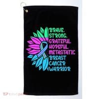 Funny Metastatic Breast Cancer Awareness Care Warrior Golf Towel thumb 0