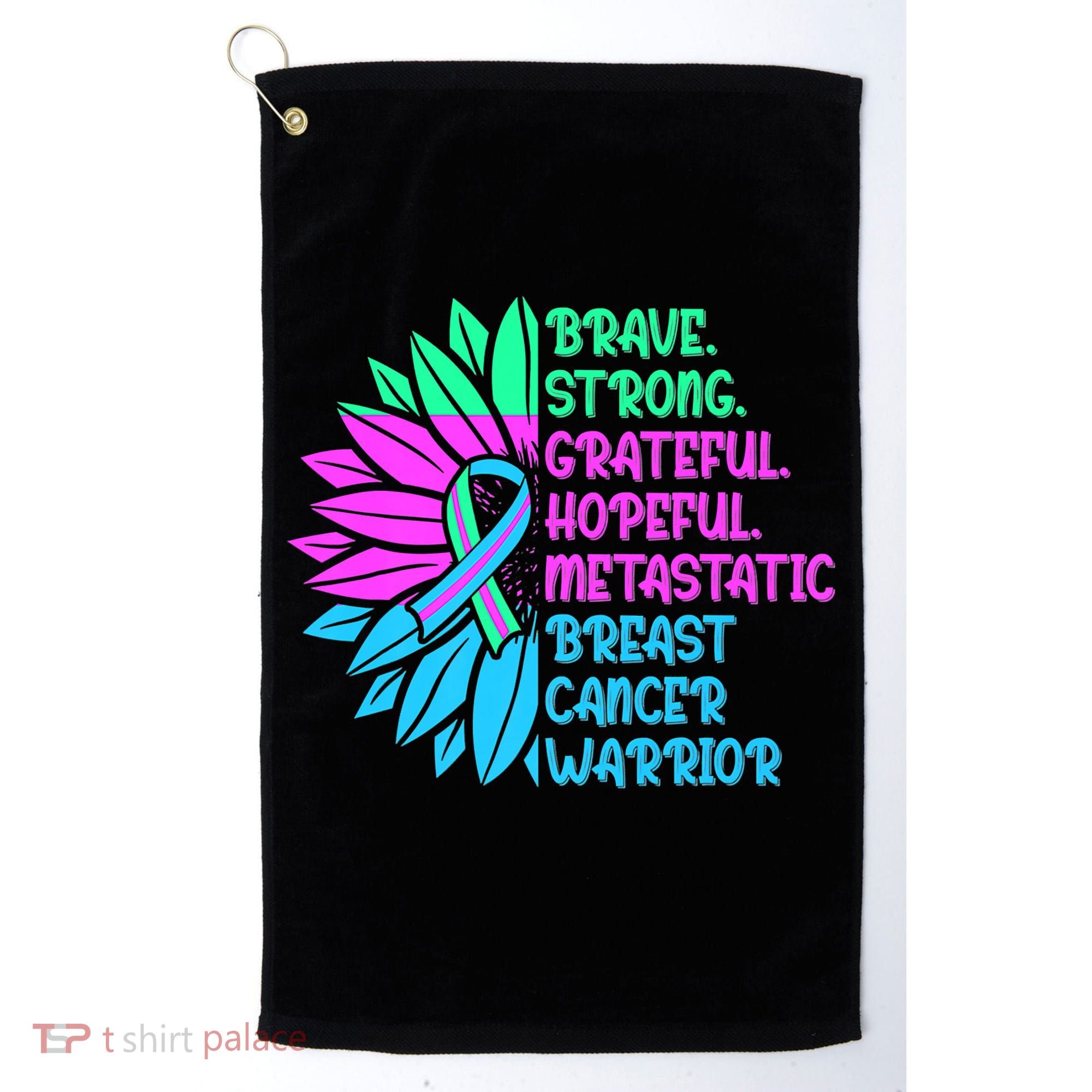 Funny Metastatic Breast Cancer Awareness Care Warrior Golf Towel