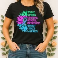 Funny Metastatic Breast Cancer Awareness Care Warrior Women's T-Shirt thumb 2