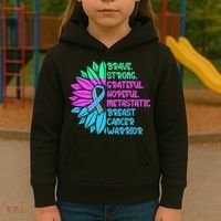 Funny Metastatic Breast Cancer Awareness Care Warrior Kids Hoodie thumb 3