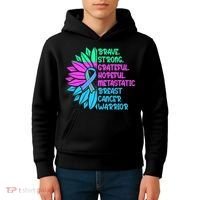 Funny Metastatic Breast Cancer Awareness Care Warrior Kids Hoodie thumb 4