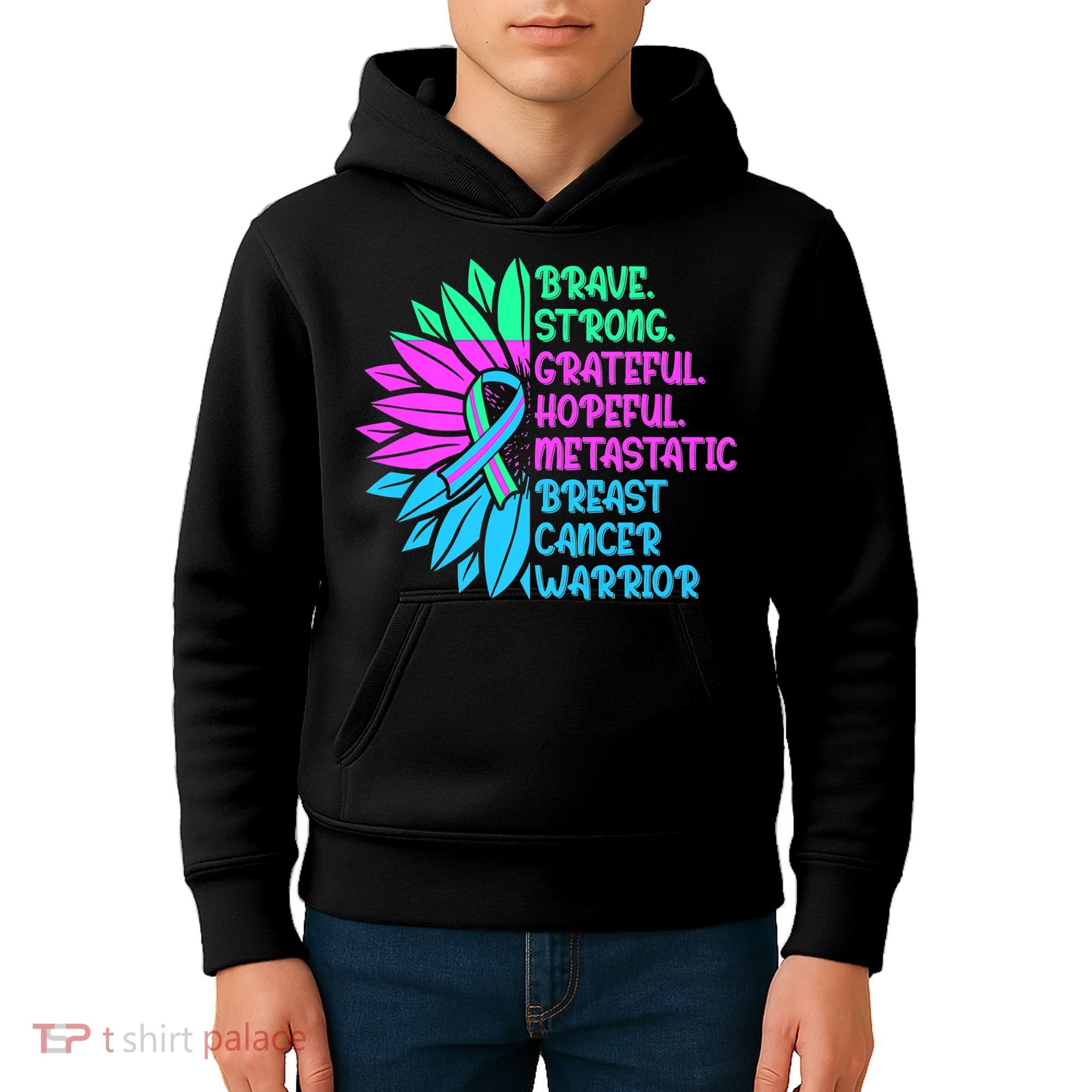 Funny Metastatic Breast Cancer Awareness Care Warrior Kids Hoodie
