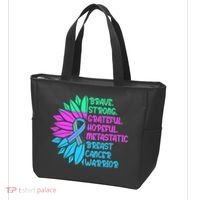 Funny Metastatic Breast Cancer Awareness Care Warrior Tote Bag thumb 3