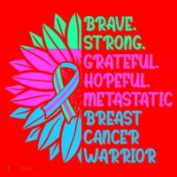 Funny Metastatic Breast Cancer Awareness Care Warrior Santa Hat thumb 1