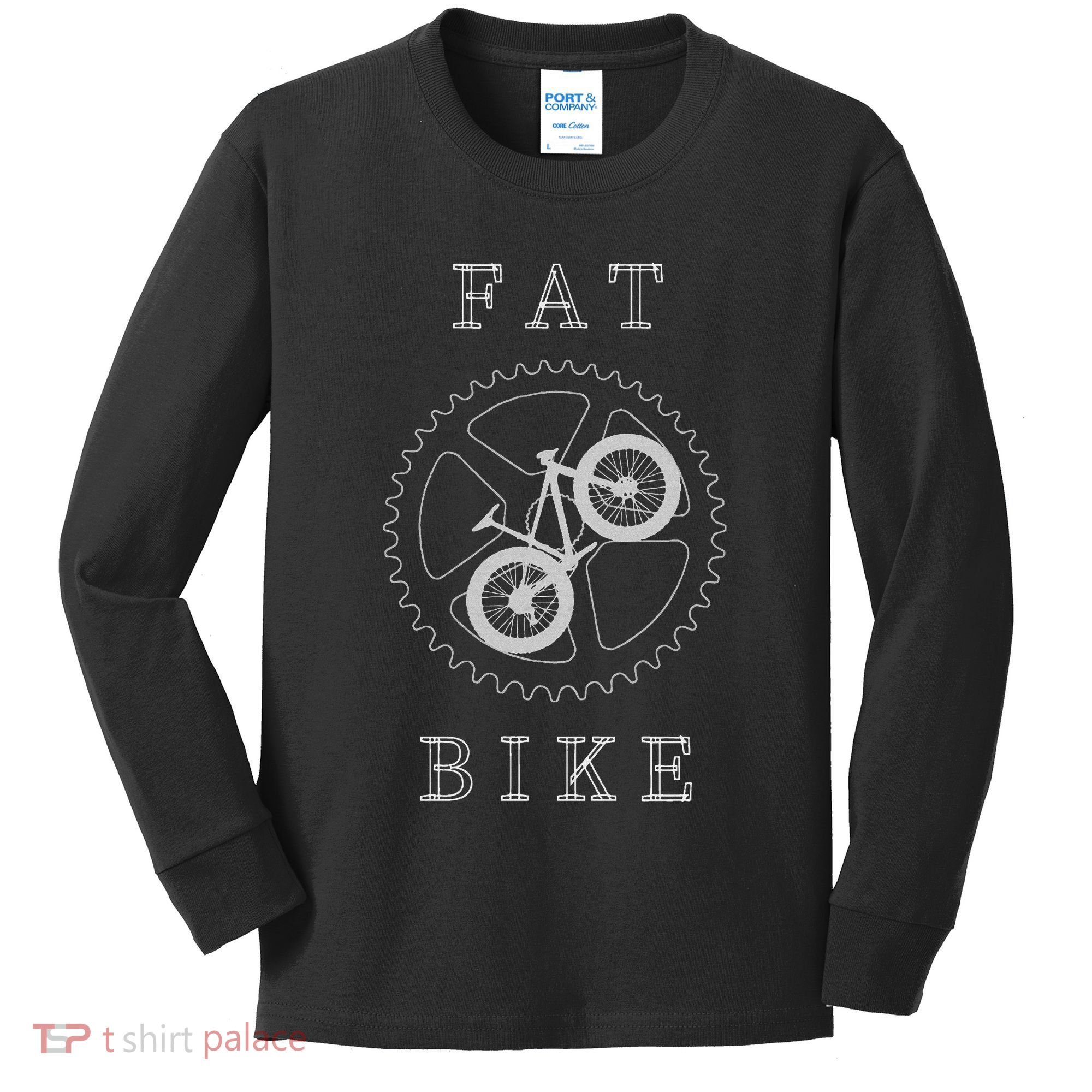 Fat Mountain Bike Bicycle Mtb Cyclist Gift Kids Long Sleeve Shirt