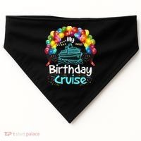 Festive My Birthday Cruise Ship Party And Gift USA-Made Doggie Bandana thumb 0