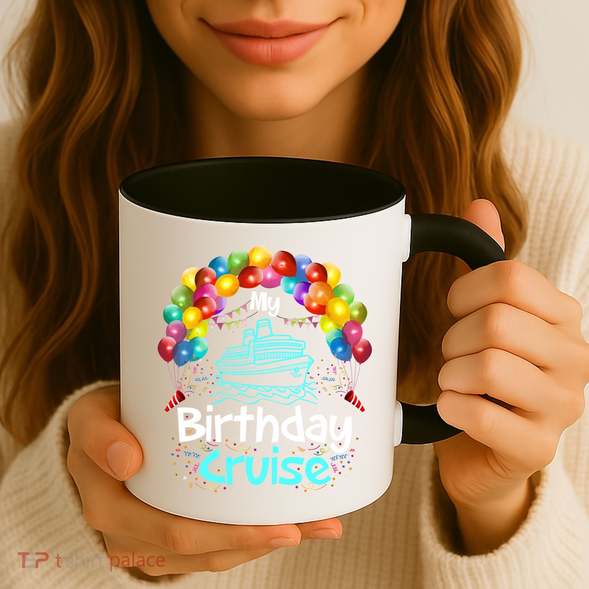Festive My Birthday Cruise Ship Party And Gift Coffee Mug
