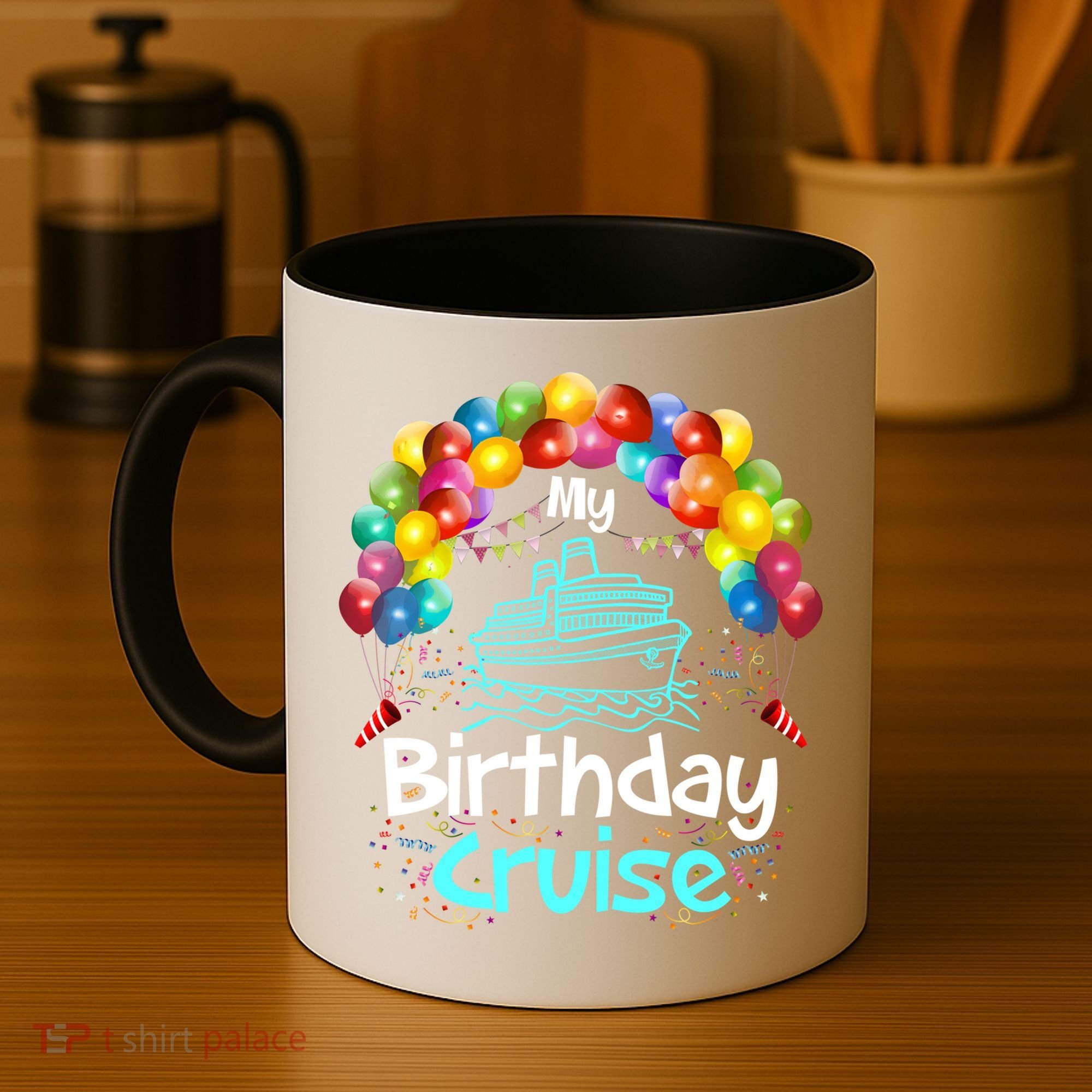Festive My Birthday Cruise Ship Party And Gift Coffee Mug