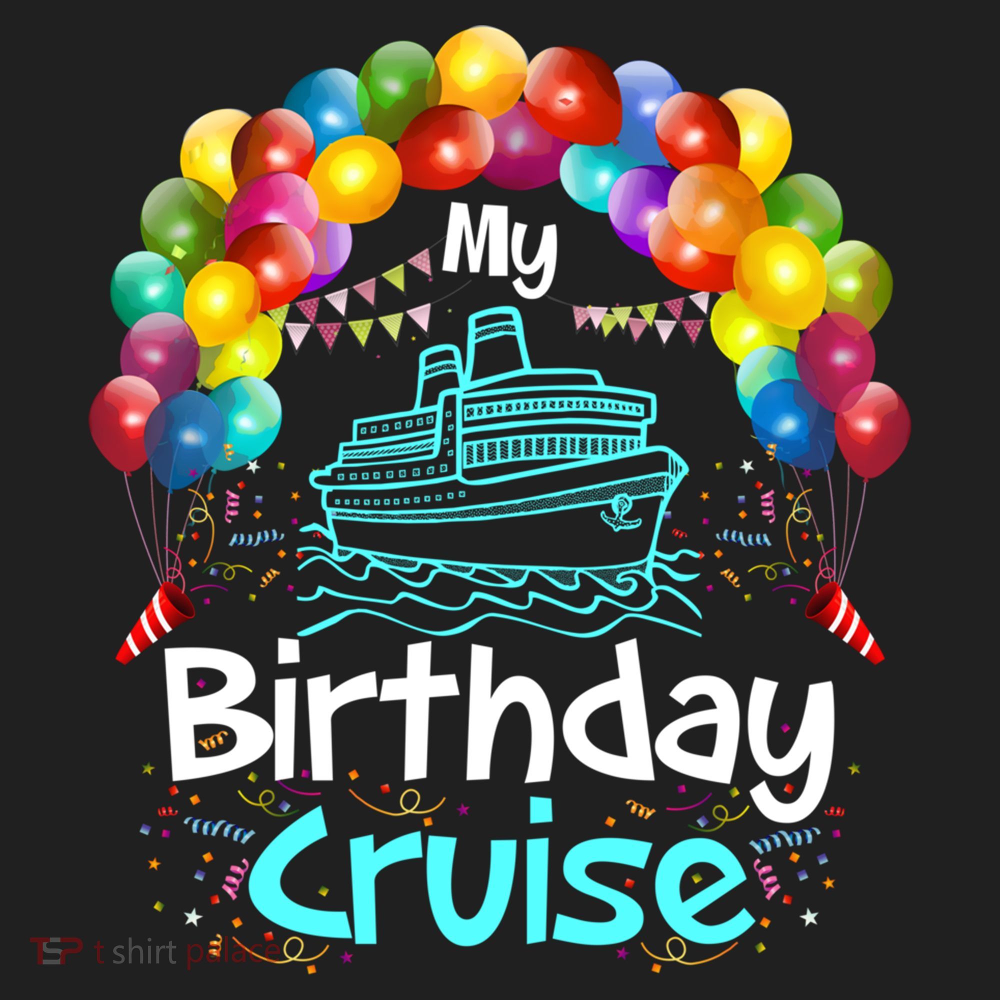 Festive My Birthday Cruise Ship Party And Gift Beanie