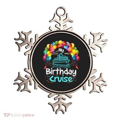 Festive My Birthday Cruise Ship Party And Gift Ornament