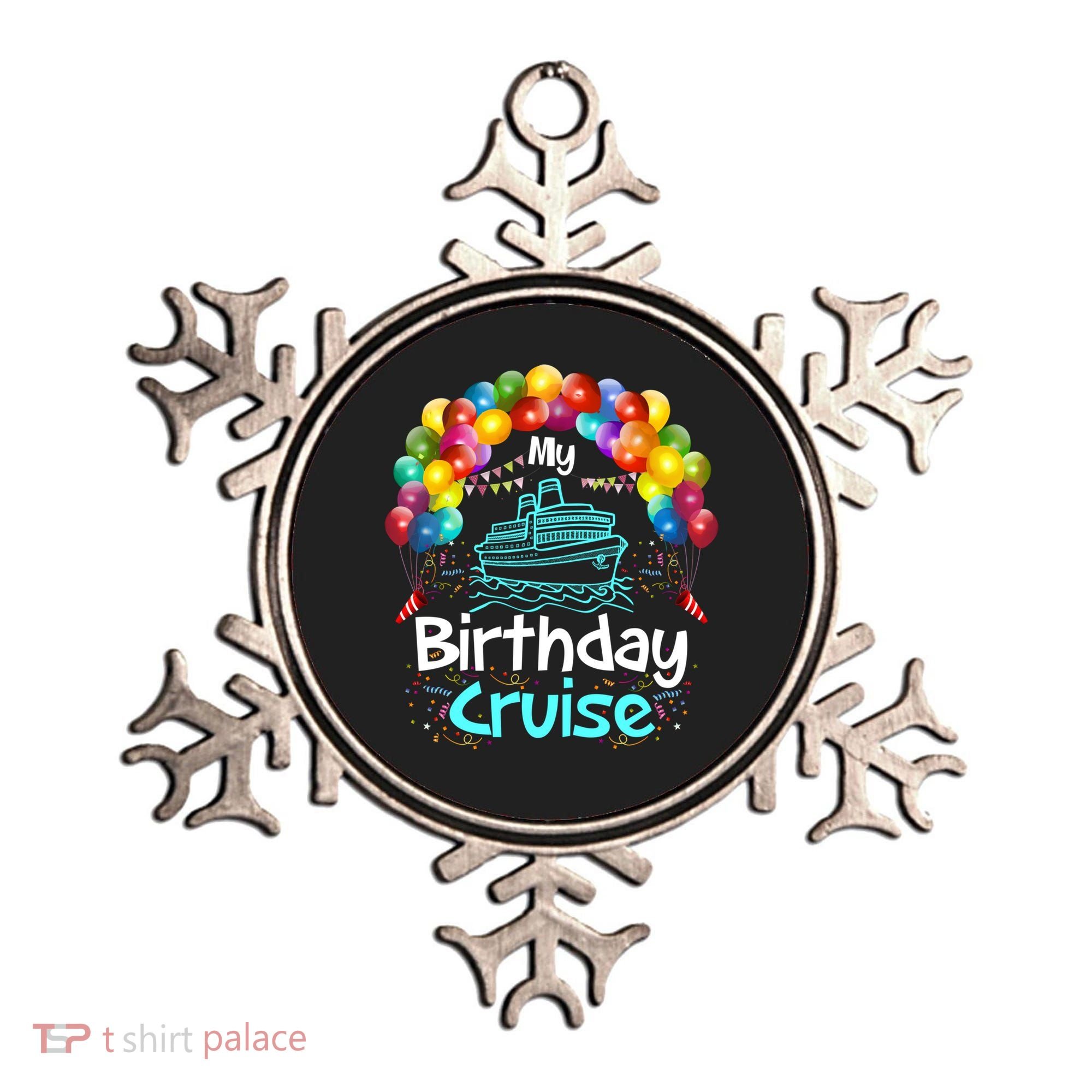 Festive My Birthday Cruise Ship Party And Gift Ornament