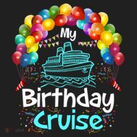 Festive My Birthday Cruise Ship Party And Gift Golf Towel thumb 3