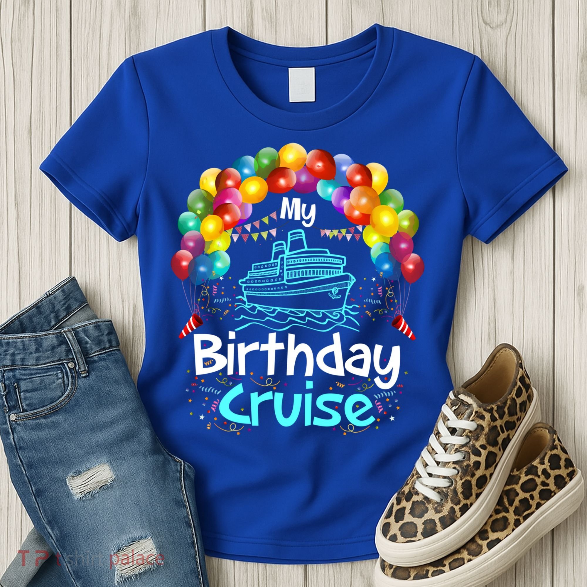Festive My Birthday Cruise Ship Party And Gift Women's T-Shirt