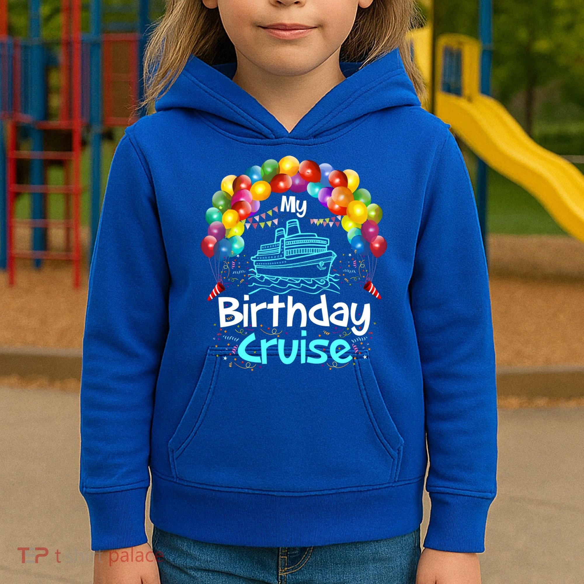 Festive My Birthday Cruise Ship Party And Gift Kids Hoodie