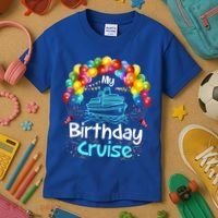 Festive My Birthday Cruise Ship Party And Gift Kids T-Shirt thumb 3