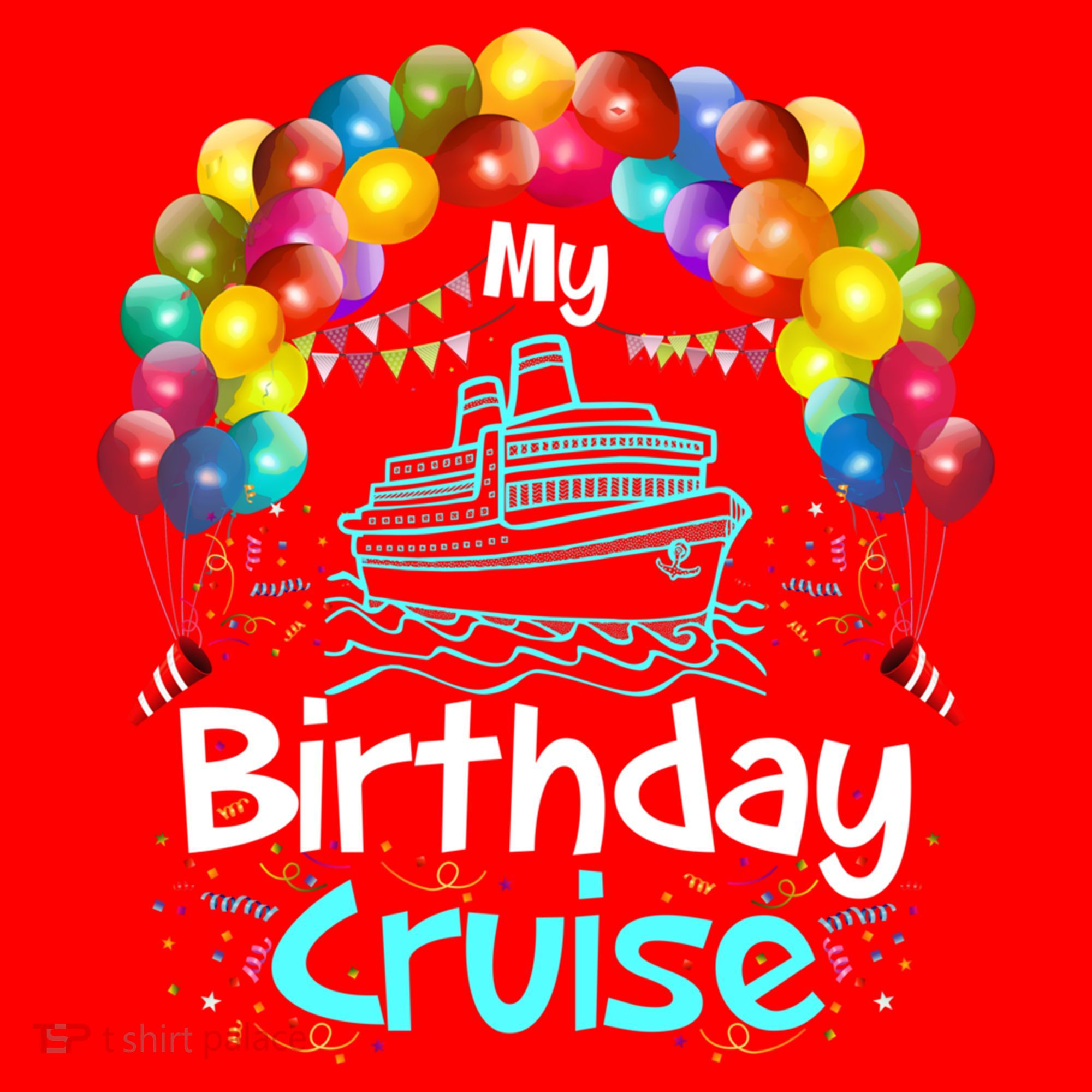 Festive My Birthday Cruise Ship Party And Gift Santa Hat
