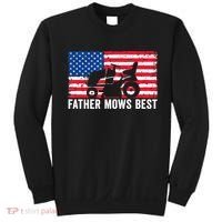 Father Mows Best Lawn Care Dad Mowing Patriotic FatherS Day Sweatshirt thumb 0