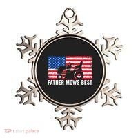 Father Mows Best Lawn Care Dad Mowing Patriotic FatherS Day Ornament thumb 0