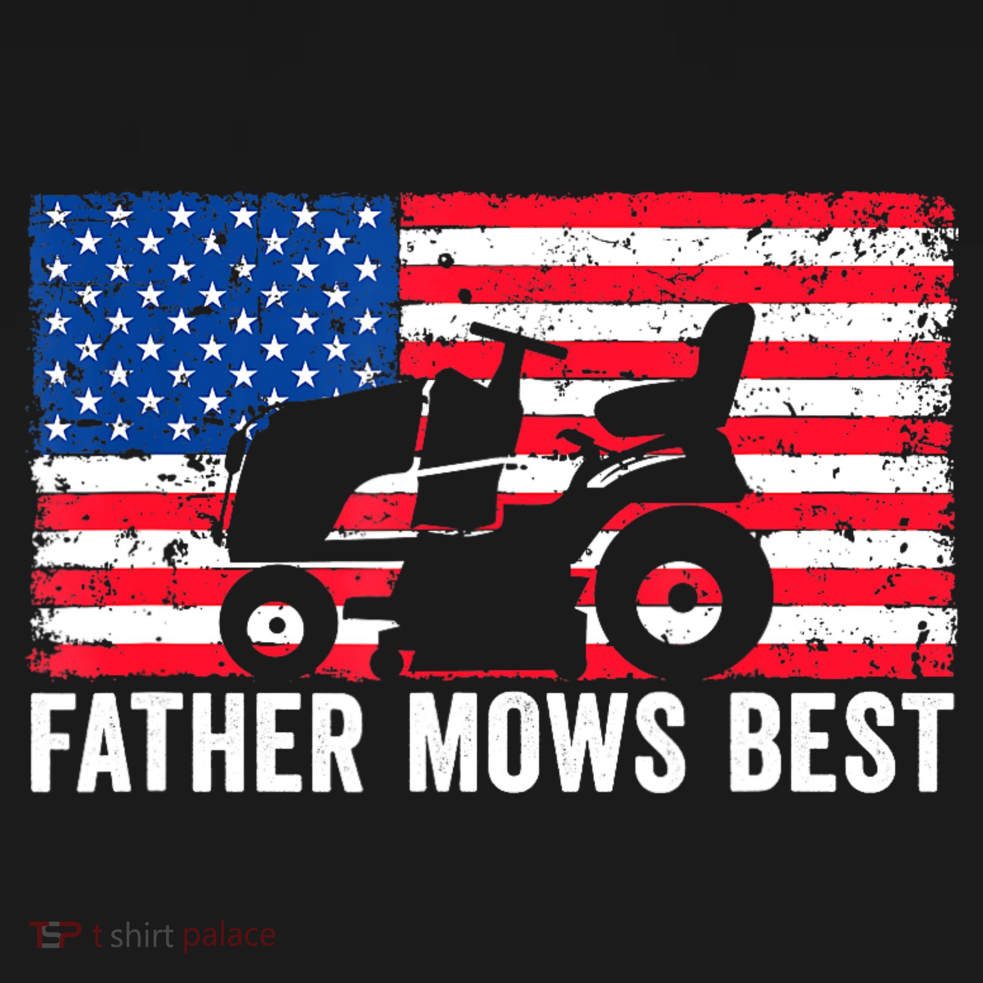Father Mows Best Lawn Care Dad Mowing Patriotic FatherS Day Women's Tank Top