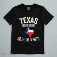 Feed me brisket and tell me I'm pretty Love Texas BBQ T-Shirt thumb 5