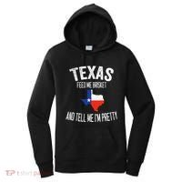 Feed me brisket and tell me I'm pretty Love Texas BBQ Women's Hoodie thumb 0