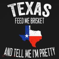 Feed me brisket and tell me I'm pretty Love Texas BBQ Women's Hoodie thumb 2