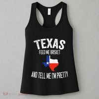 Feed me brisket and tell me I'm pretty Love Texas BBQ Women's Tank Top thumb 3