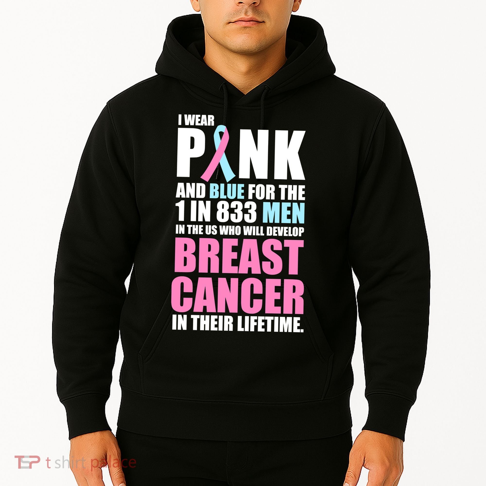 Fundraiser Male Breast Cancer Awareness Hoodie