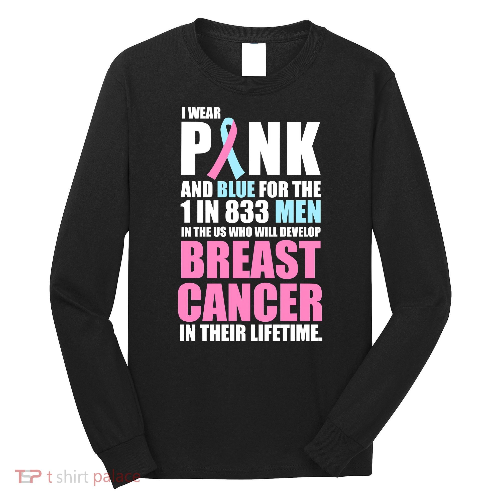 Fundraiser Male Breast Cancer Awareness Long Sleeve Shirt