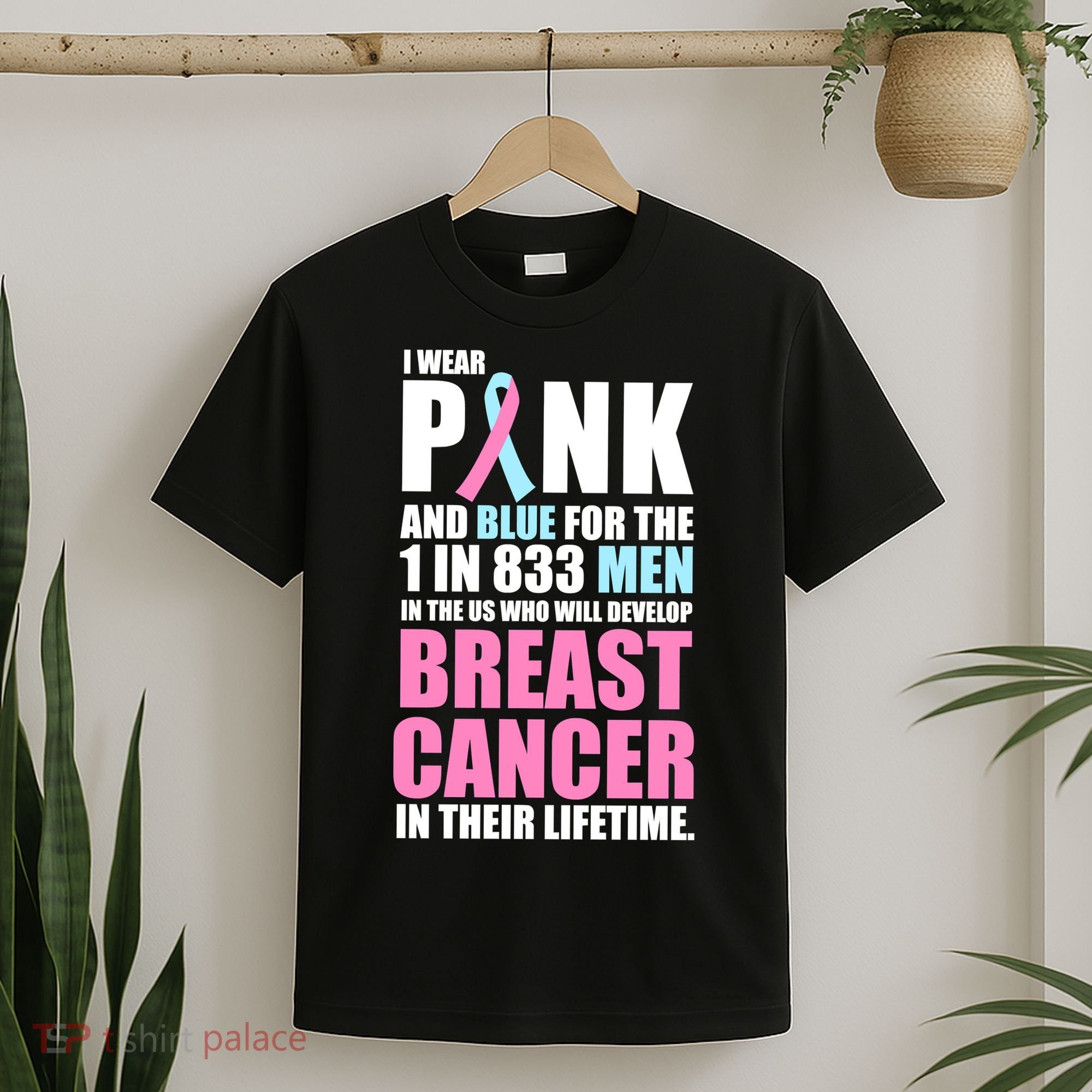 Fundraiser Male Breast Cancer Awareness T-Shirt