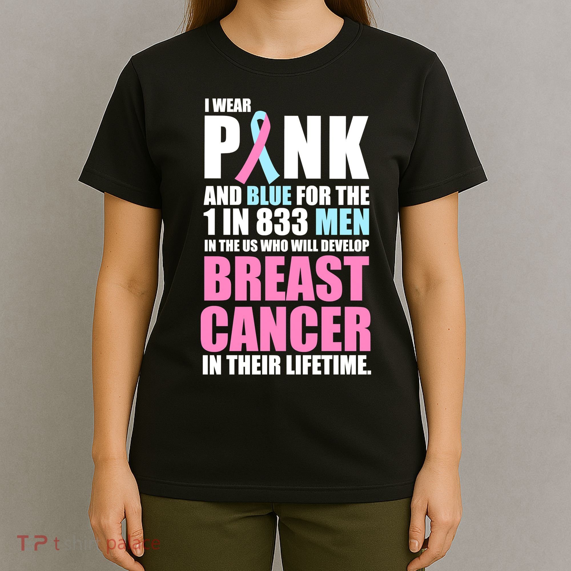 Fundraiser Male Breast Cancer Awareness T-Shirt