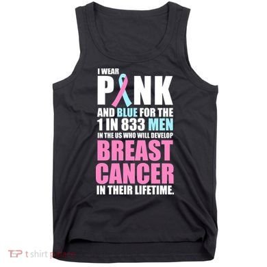 Fundraiser Male Breast Cancer Awareness Tank Top