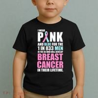 Fundraiser Male Breast Cancer Awareness Toddler T-Shirt thumb 2