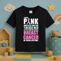 Fundraiser Male Breast Cancer Awareness Toddler T-Shirt thumb 3