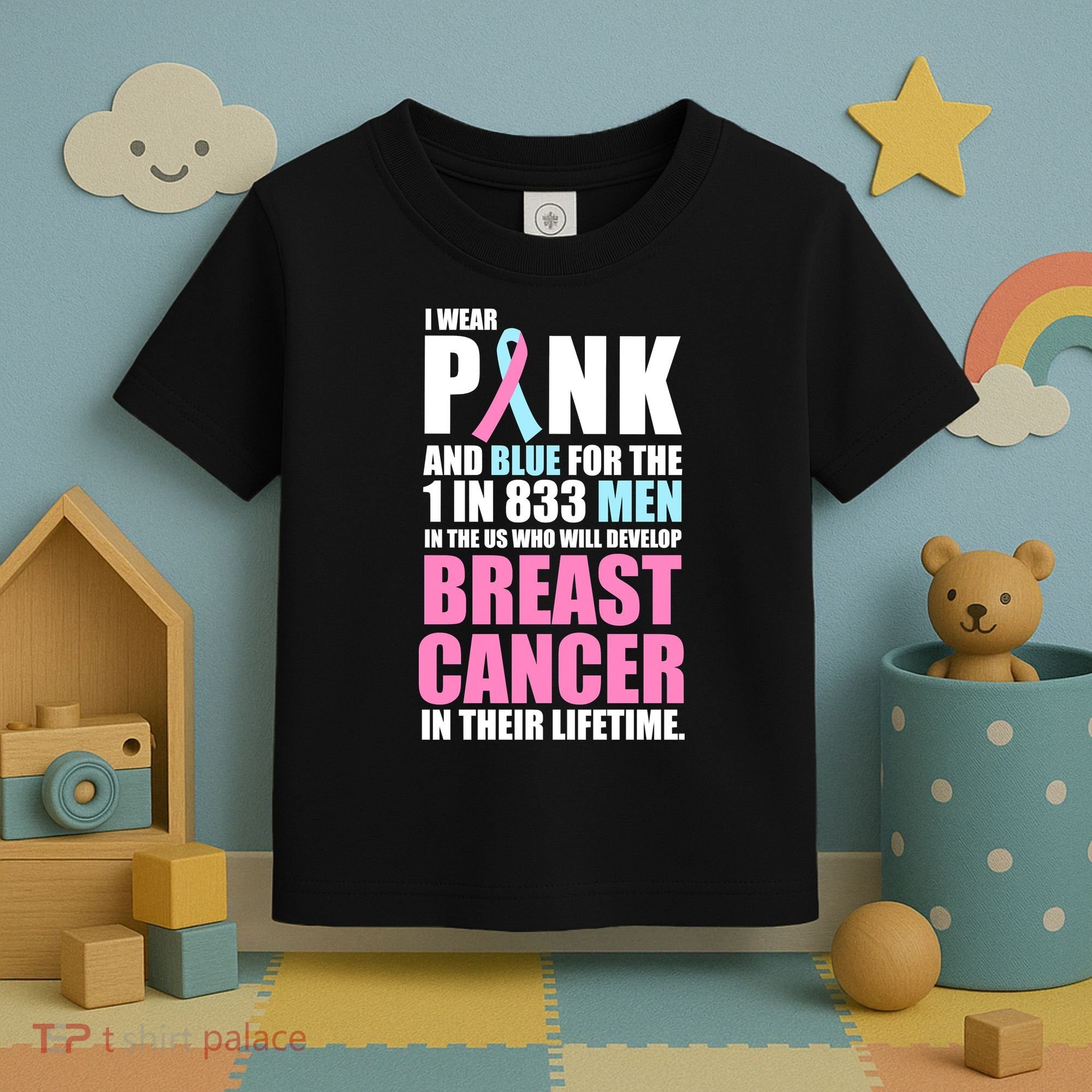 Fundraiser Male Breast Cancer Awareness Toddler T-Shirt
