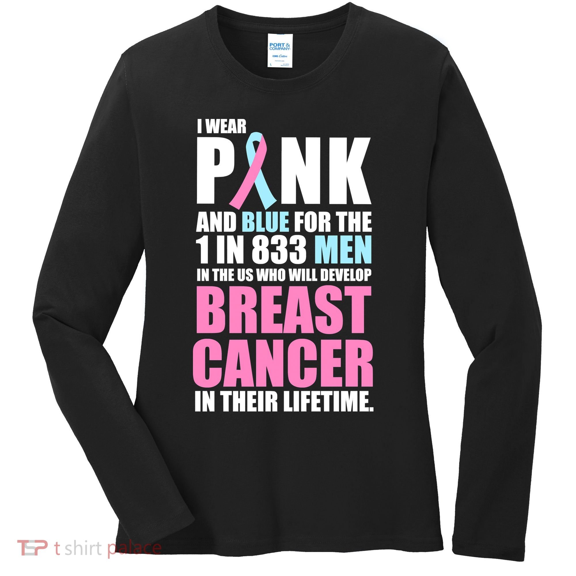 Fundraiser Male Breast Cancer Awareness Women's Long Sleeve Shirt
